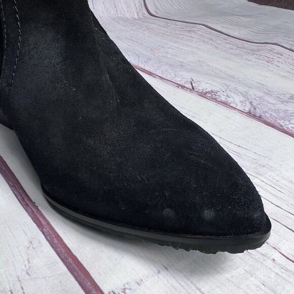 Blondo Women’s Sadie Ankle Boots Waterproof Chunky Heel Suede Leather Black 8.5 - Picture 7 of 13